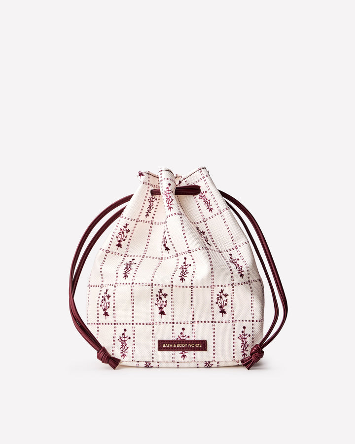 Cream and Burgundy Rustic Floral Gift Bag